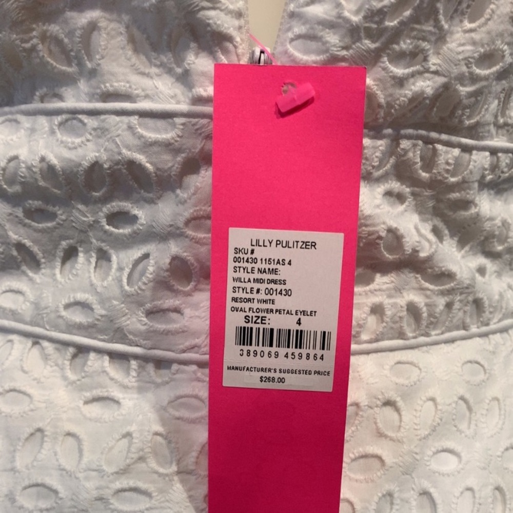 NWT Lilly Pulitzer “Willa Midi Dress” White Halter - Picture 4 of 14